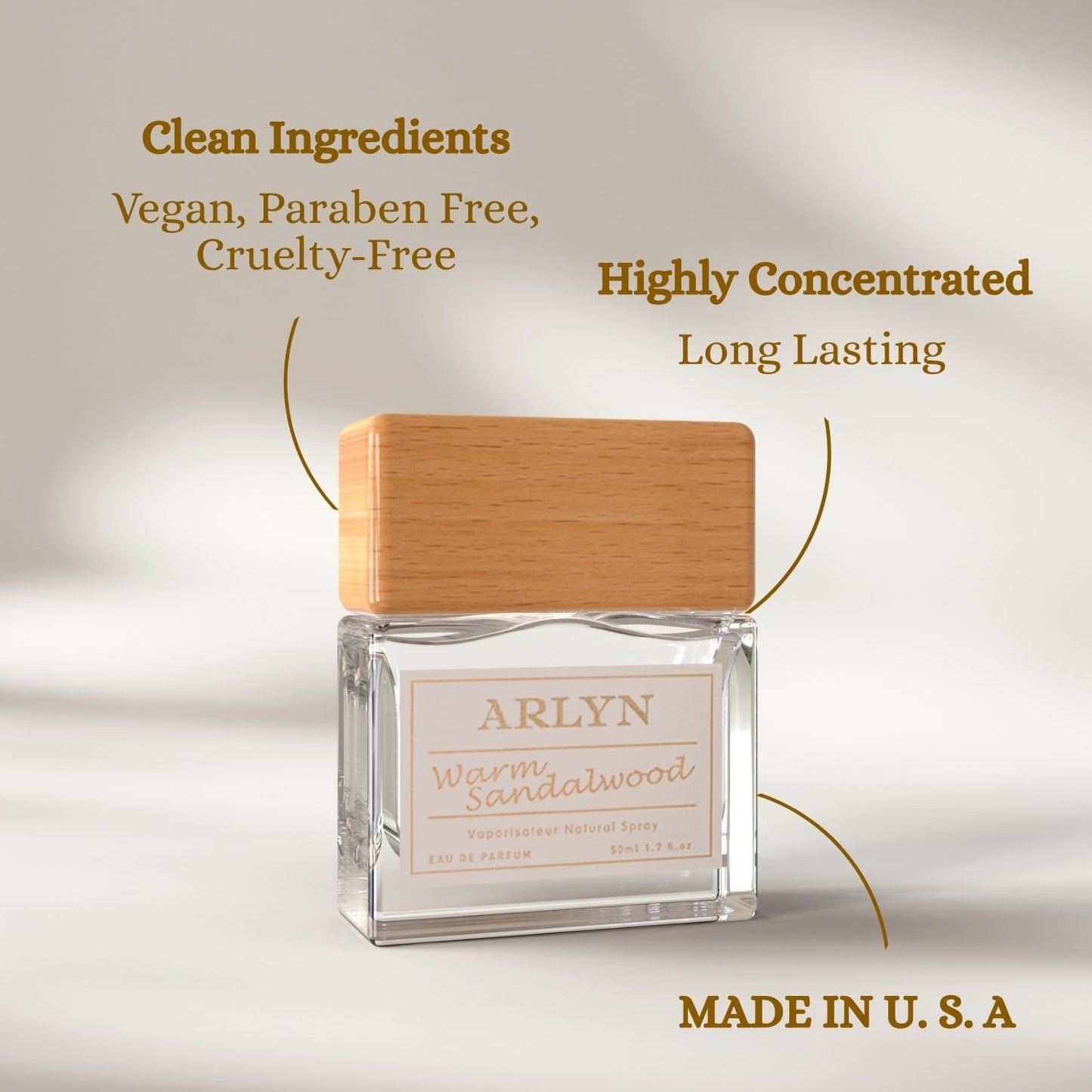 ARLYN Warm Sandalwood Eau De Parfum Inspired by Le Lab Fragrances' San tal 33, Perfume for Men & Women, Luxury Fragrance - Vegan, Cruelty-Free, and Eco-Conscious (1.7oz / 50ml)