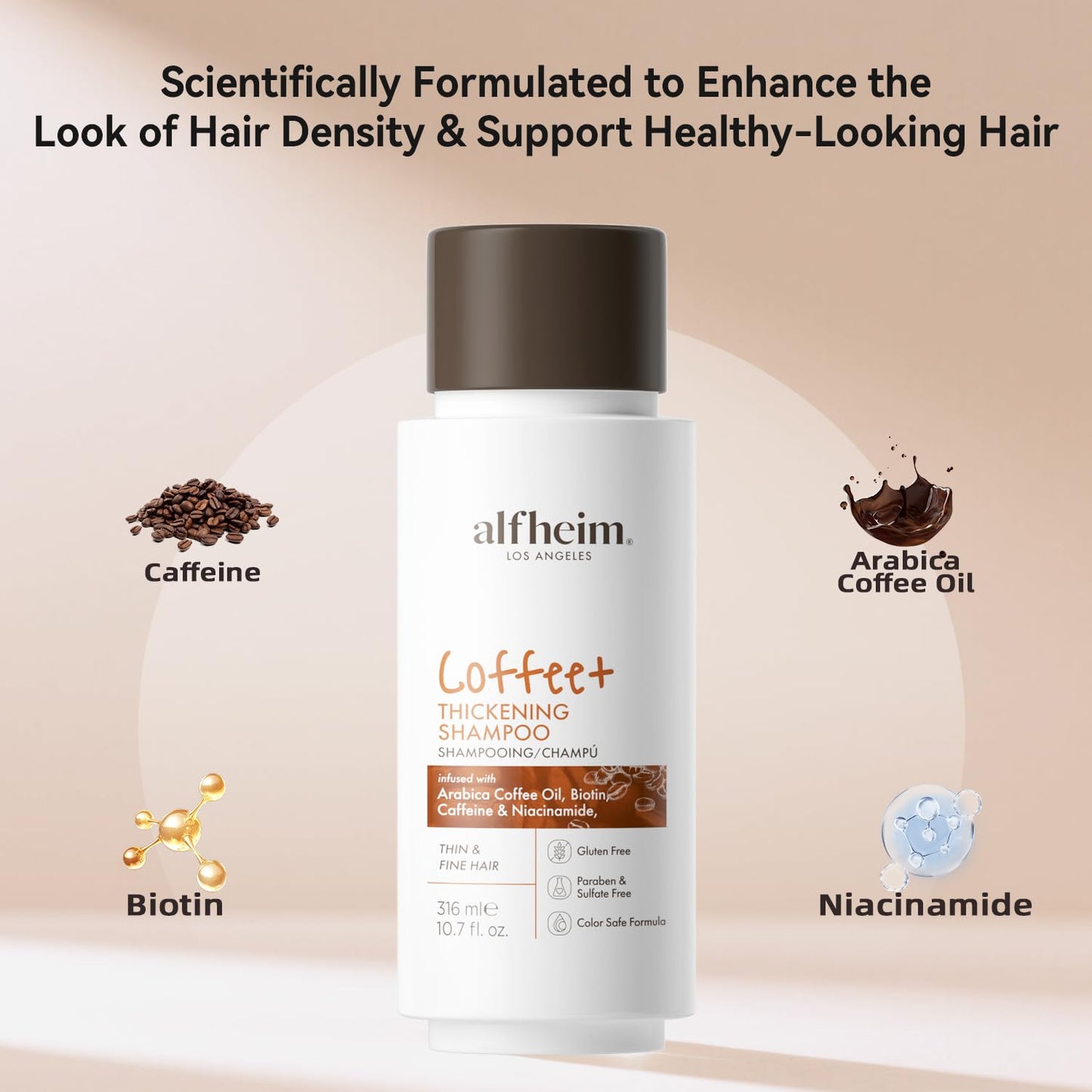 ALFHEIM Argan+ Repairing Shampoo for Dry, Damaged & Frizzy Hair with Argan Oil, Keratin, Panthenol & Vitamin E Travel Size – Deep Moisture, Shine Boost, Frizz Control, Color Safe, Sulfate Free