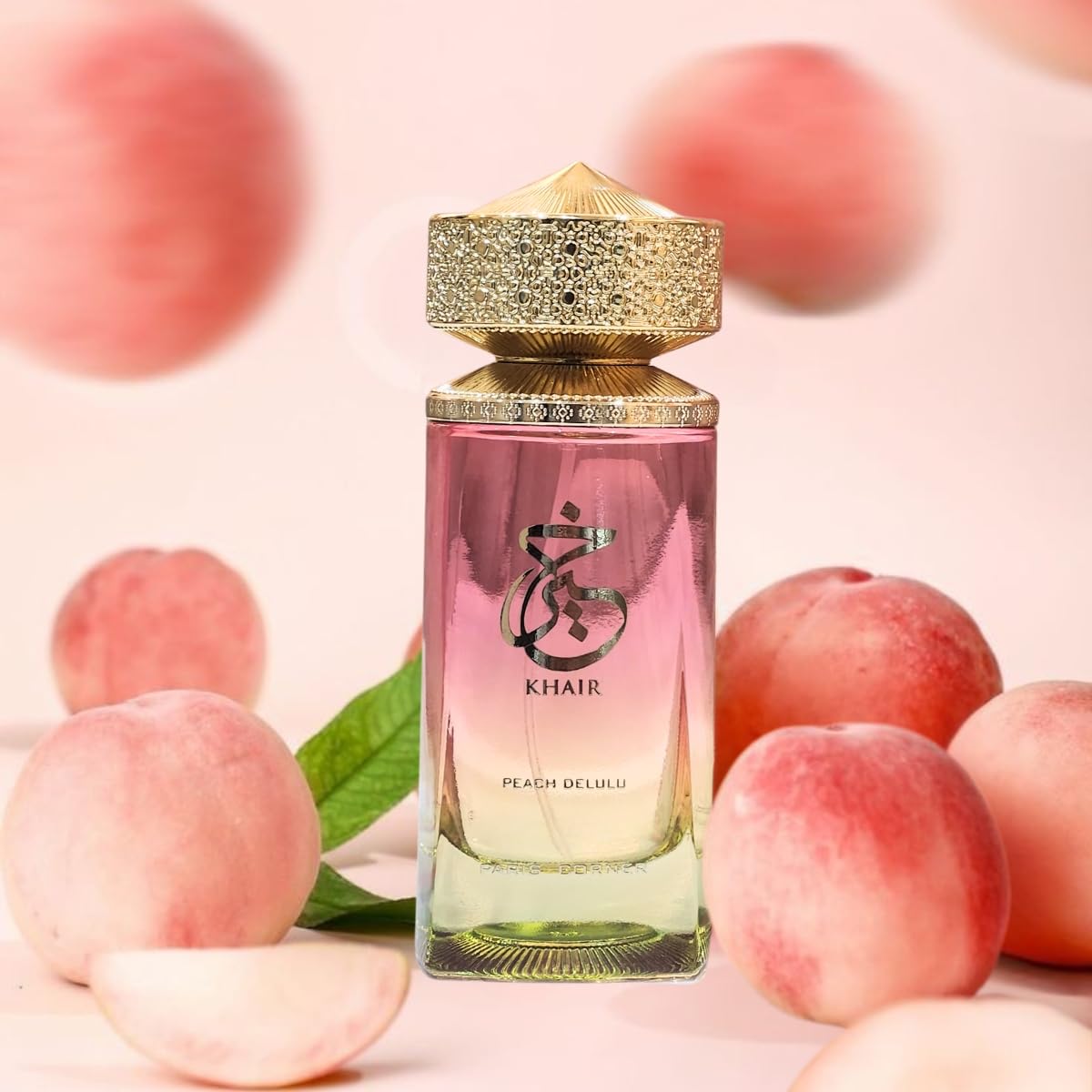Paris Corner | Khair Peach Delulu Eau de Parfum for Women – 3.4 Fl Oz | Sophisticated Gourmand Perfume with Peach, Nectarine, Guava, Vanilla & Florals | Long Lasting Luxury Fragrance