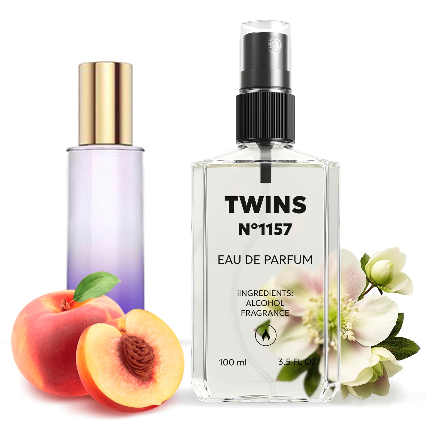 TWINS Impression of Love Spell | Perfume for Women Eau de Parfum | No.1157 | 3.4 Fl Oz / 100 ml