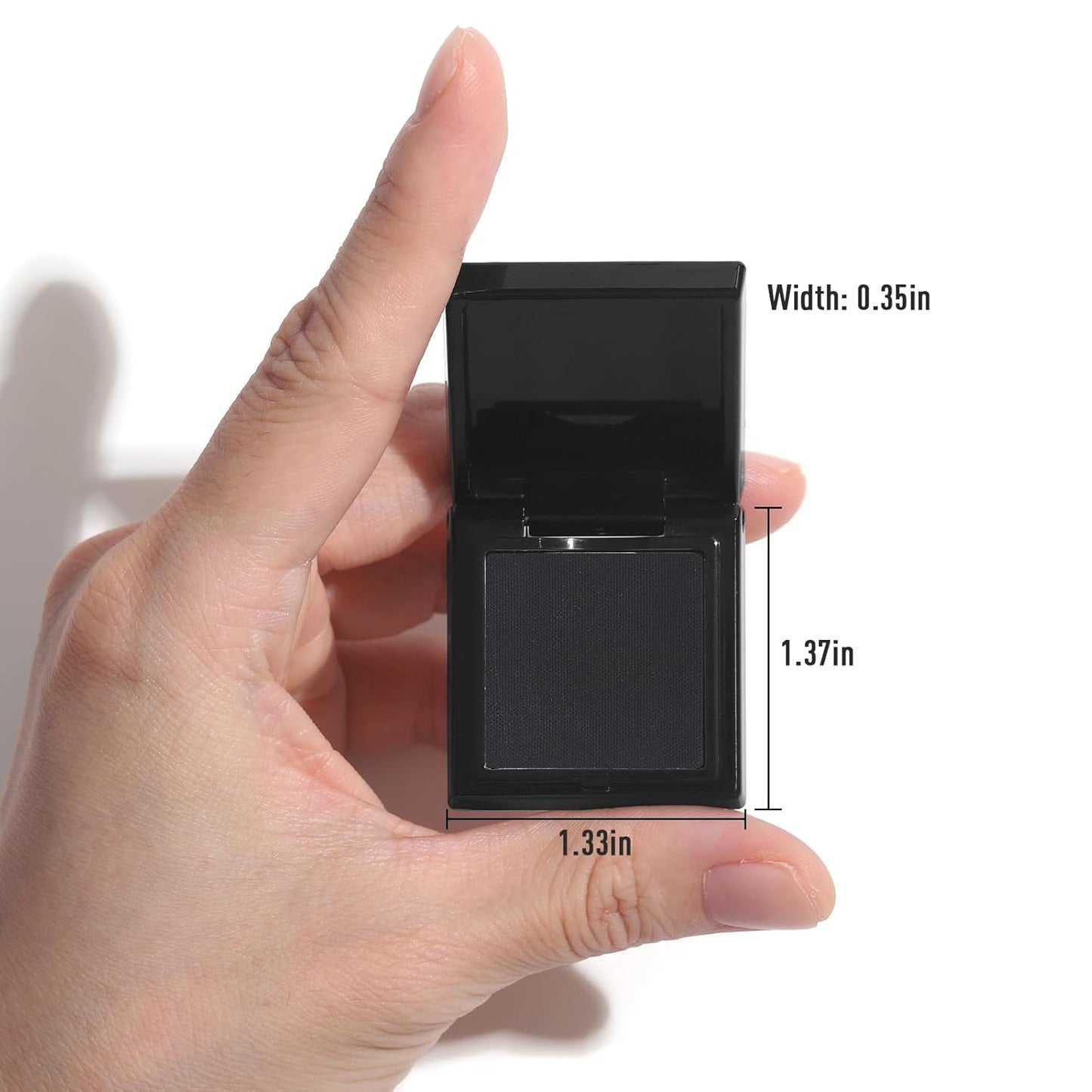 UCANBE Black Single Eyeshadow Palette, Highly Pigmented Matte Eye Shadow Powder, Professional Long-Lasting Waterproof Makeup Palette