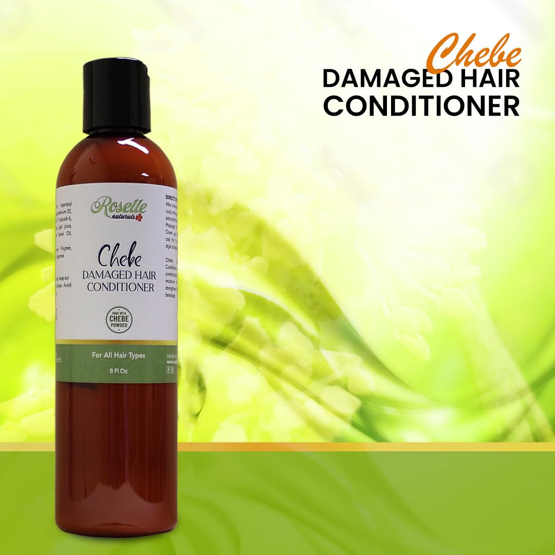 Roselle Naturals Damaged Hair Conditioner - Chebe Hair Conditioner Made with Chebe Powder 8 oz