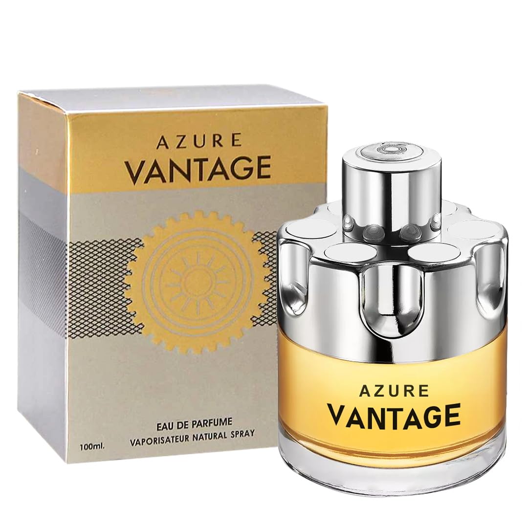Men's Cologne Eau De Toilette EDT Spray Azure Vantage 3.4 Fluid Ounce