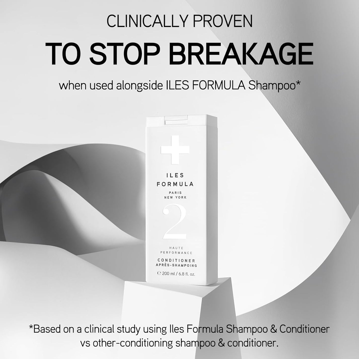 ILES FORMULA Haute Performance Shampoo and Conditioner Duo - Deep Cleanse, Detangles, Stops Hair Breakage & Transforms Damaged Hair + Color & Extension Safe (200ML Each)