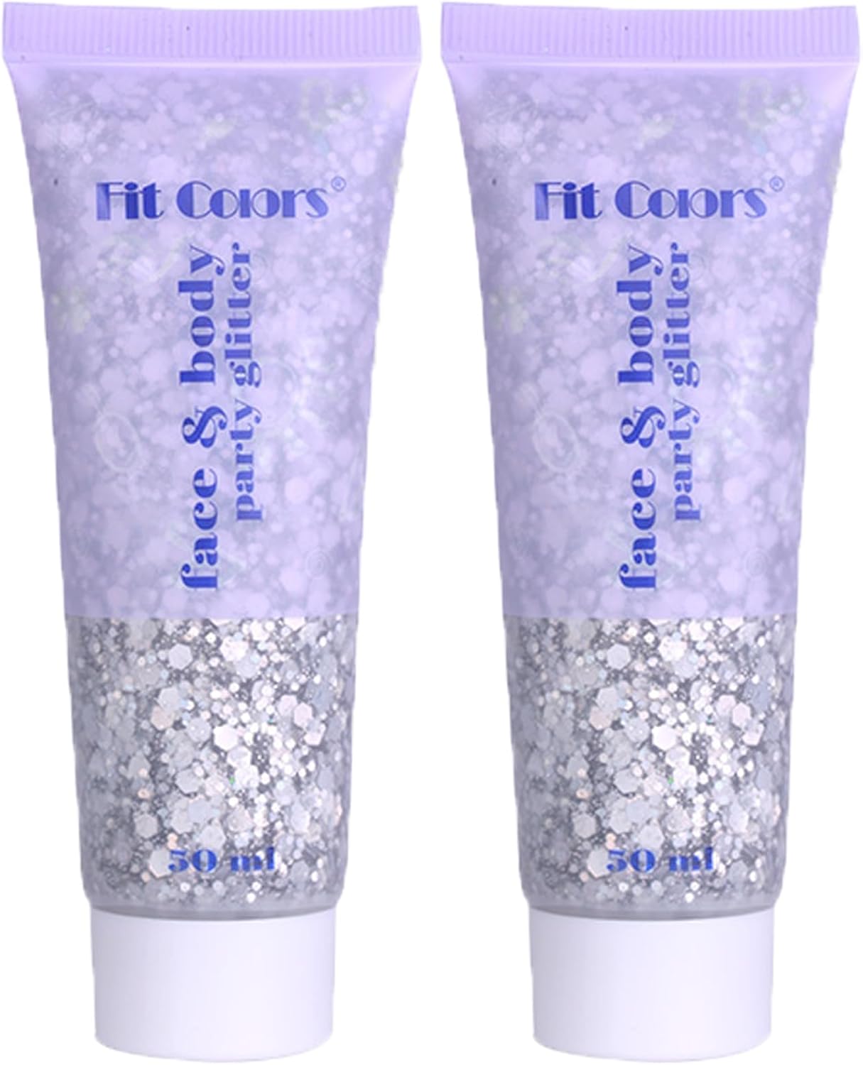 Body Glitter Face Glitter Gel: Singer Concerts Disco Festival Rave Accessories Face Glitter Makeup 150ml Chunky Sequins Mermaid Face Body Hair Glitter Gel (2 Silver)