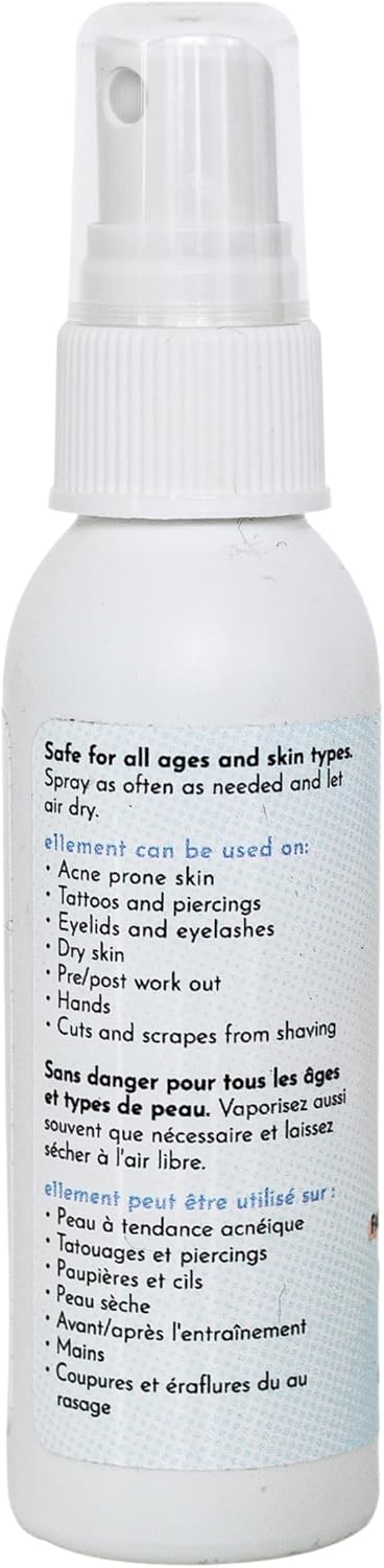 e11ement - Hypochlorous Acid Face and Skin Spray - HOCL- Safe for use on Acne Prone Skin - Eczema - Dry Scalp - Post Procedure -Toner - Eye Lash Cleanser - Face and Hand Cleanser (Small 2 oz.)