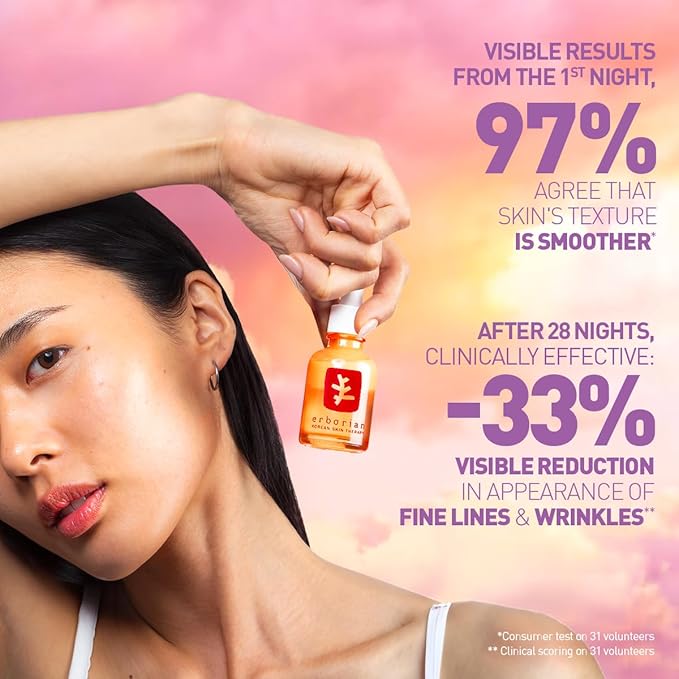 Erborian Multi-Perfecting Milky Night Serum, Skin Therapy, for Wrinkles & Fine Lines, Texture, Evenness, Visible Results after 1st Night - Hydrating with 10% PHA, Hyaluronic Acid- Korean Skincare