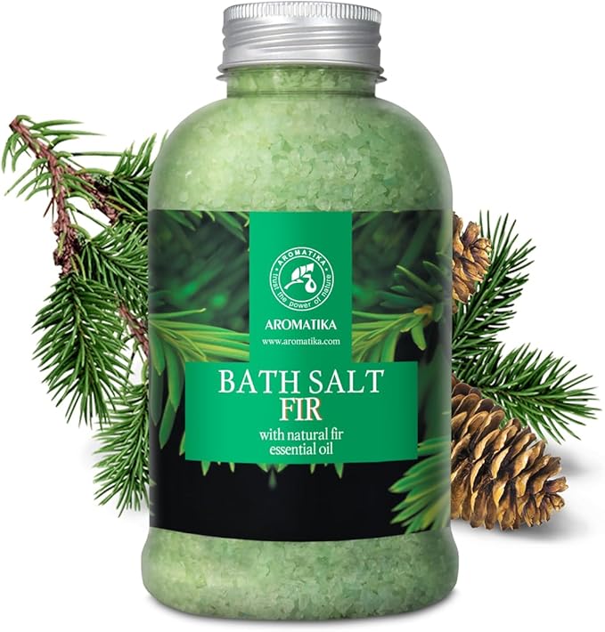 Fir Bath Salt with Natural Fir Essential Oil 21.16 Ounces - Natural Bath Sea Salt - Coniferous Salts - Best for Bath - Good Sleep - Relaxing - Body Care - Beauty - Aromatherapy