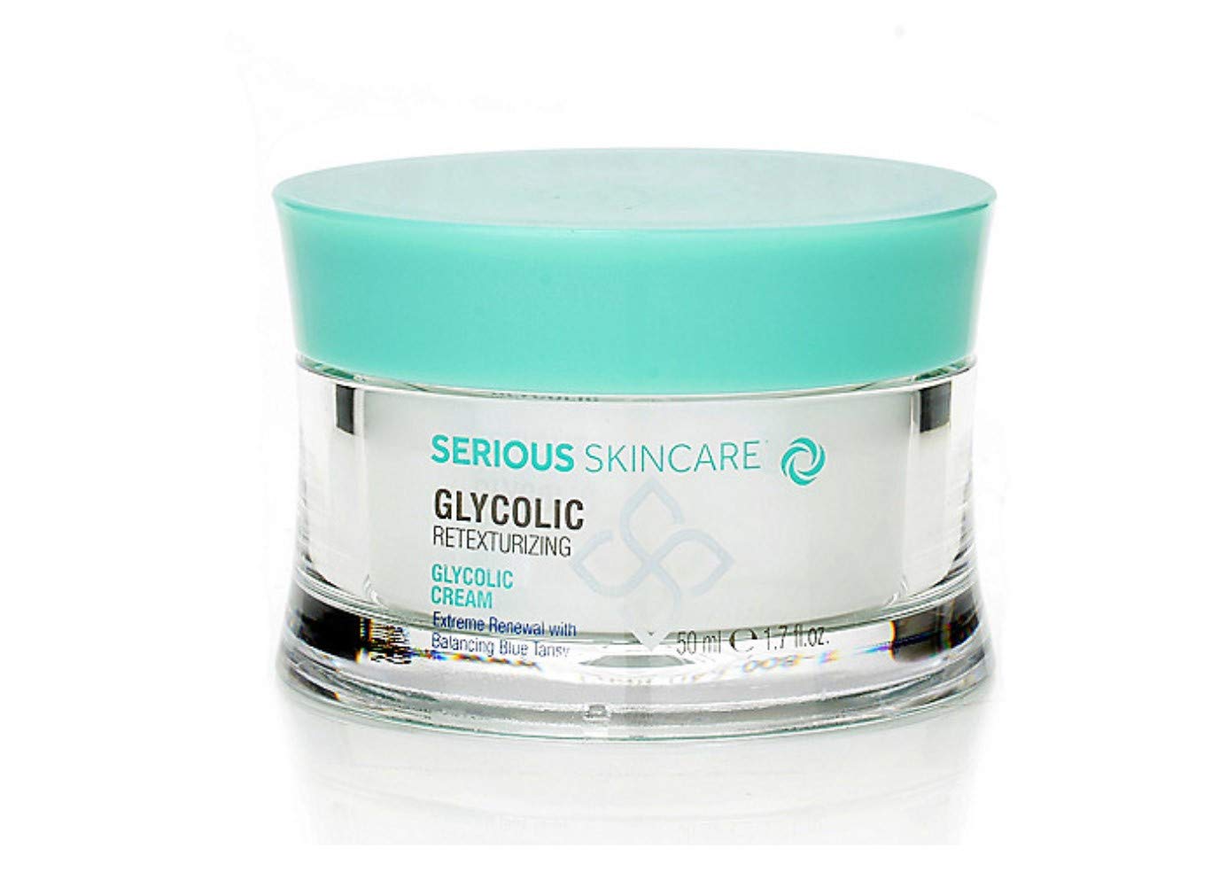 Serious Skincare Glycolic Acid Serum & Face Moisturizer Cream, Facial Renewal Skin Care Set, Exfoliating, Hydrating, Refine Texture, Lines, Pores, Discoloration, Skin Balancing Blue Tansy - Anti-Aging