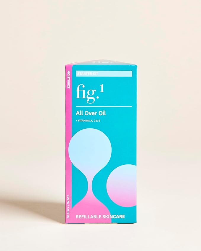 Fig.1 All Over Oil, Anti-Aging and Moisturizing, Lightweight, Multi-Purpose Body Oil, Glowy Finish, with Vitamins A, C & E, 120ml