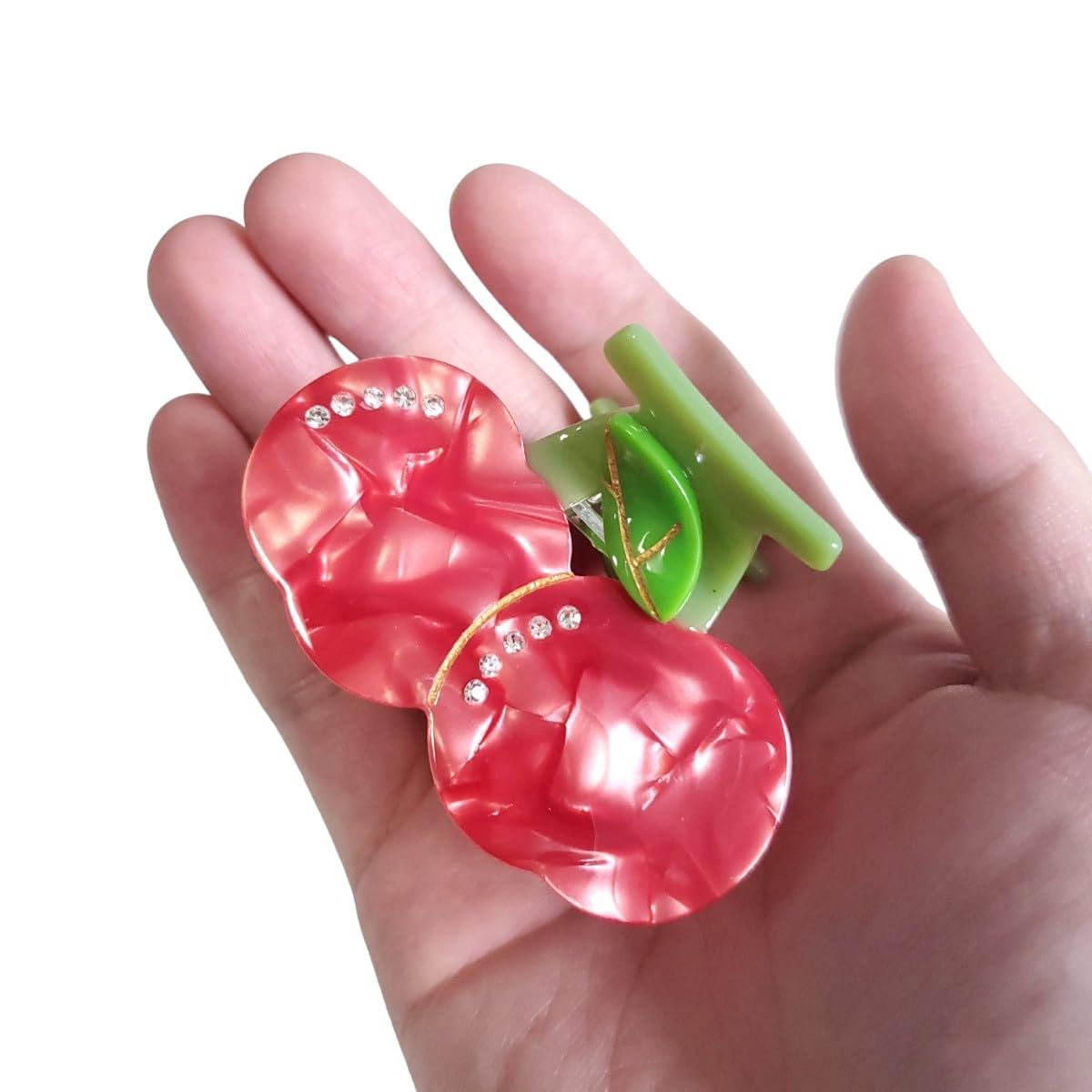 Big Red Cherry Hair Clip,Acetate Claw Clips,Hair Clips for Women