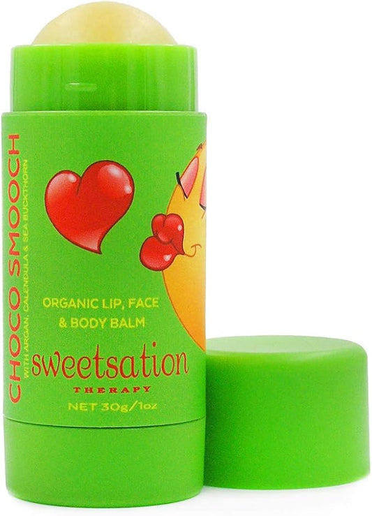 Choco*Smooch Organic Baby Lip & Face Balm, with Argan, Calendula and Sea Buckthorn, 22.18 ml