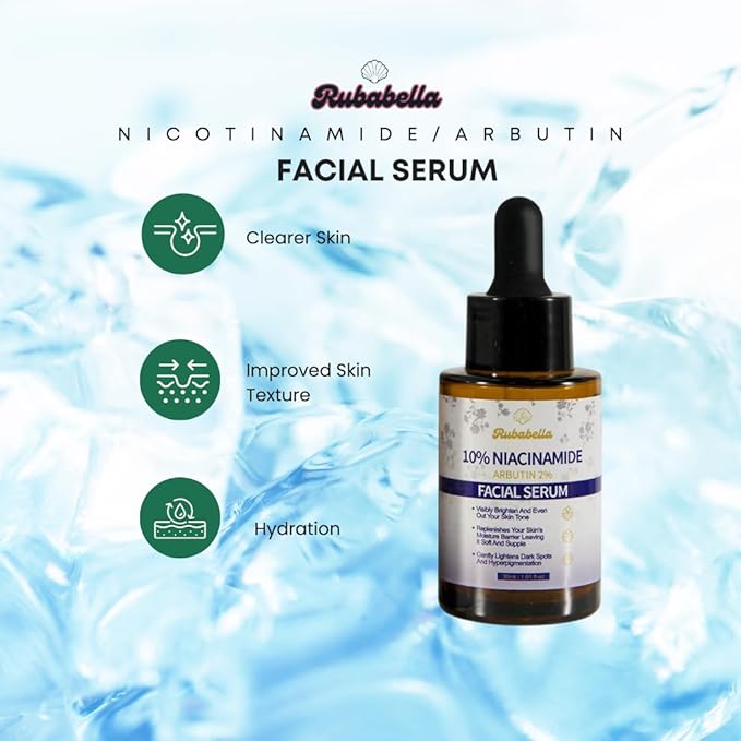 10% Niacinamide Arbutin 2% Face Serum for Acne Control | Pore Minimizer for Face | Antiaging | Clears Acne Marks & Blemishes for Even Skin Tone | For Women & Men | 1 Fl Oz / 30 ml