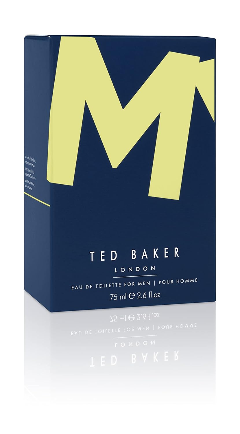 Ted Baker M EDT, Unique Notes of Tonka Bean and Sensual Musk with a Rich Woody Base, Mark of Distinction, Man Eau de Toilette, 2.54 fl oz