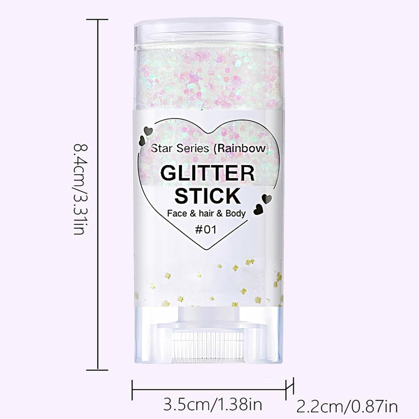 Rainbow White Hair Glitter Stick,Mermaid Costume Body Face Glitter, Singer Concert Halloween Star Glitter Makeup for Kids and Women,Waterproof Rave Accessories Sequins Body Paint