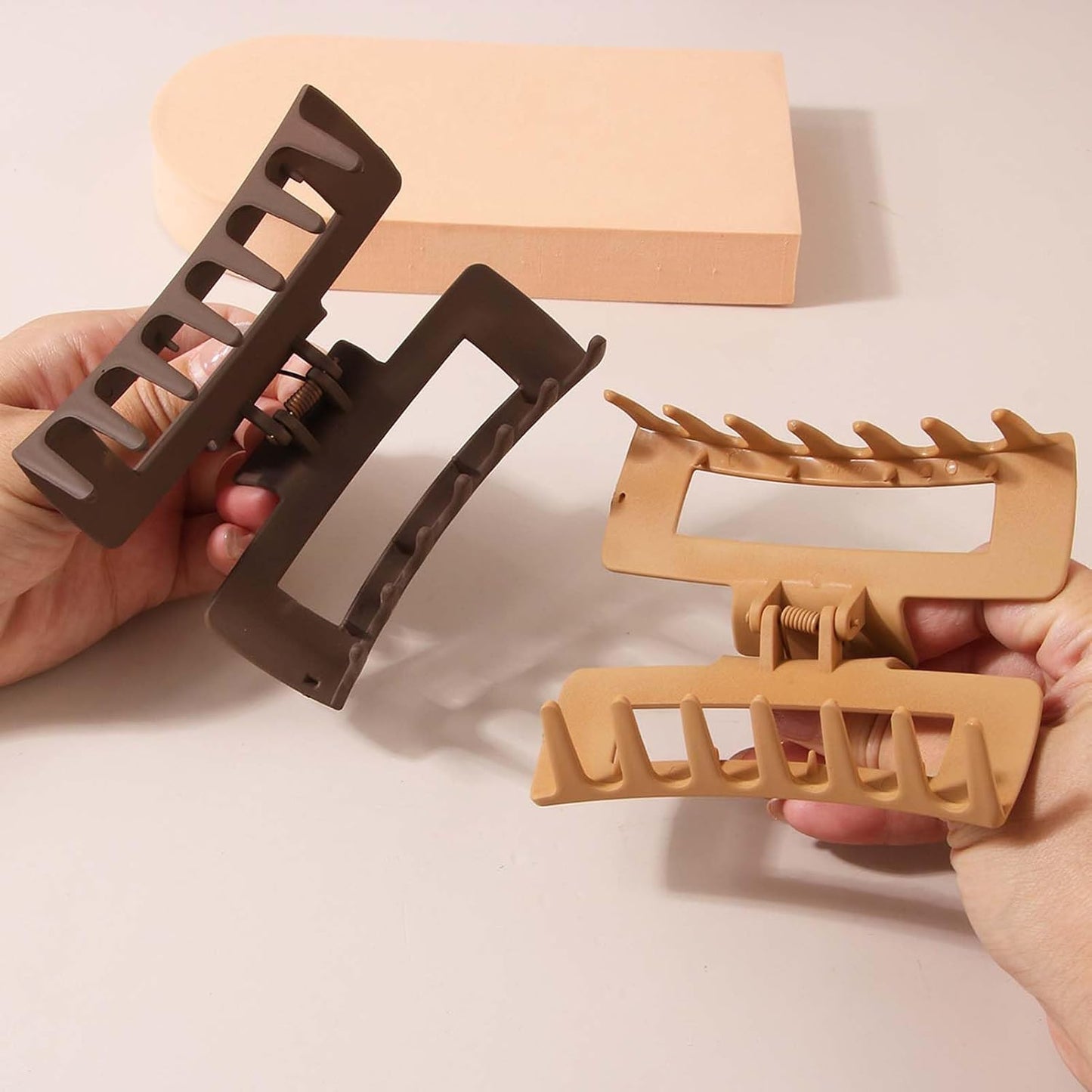 8 Pack Hair Claw Clips for Women Thin Thick Curly Hair,Strong Hold Non-Slip Clip,Neutral Matte French Claw&Shark Hair Clips (Multiple Colors)