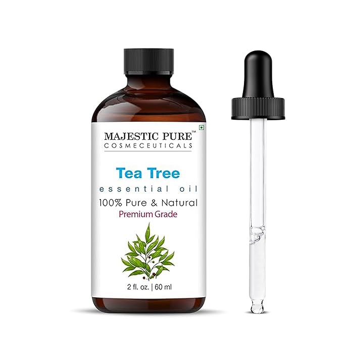 MAJESTIC PURE Tea Tree Essential Oil | 100% Pure and Natural Oil | Premium Grade Essential Oils for Hair Care, Home Diffusers, Skin, Aromatherapy, Massage and Humidifiers | 2 Fl Oz