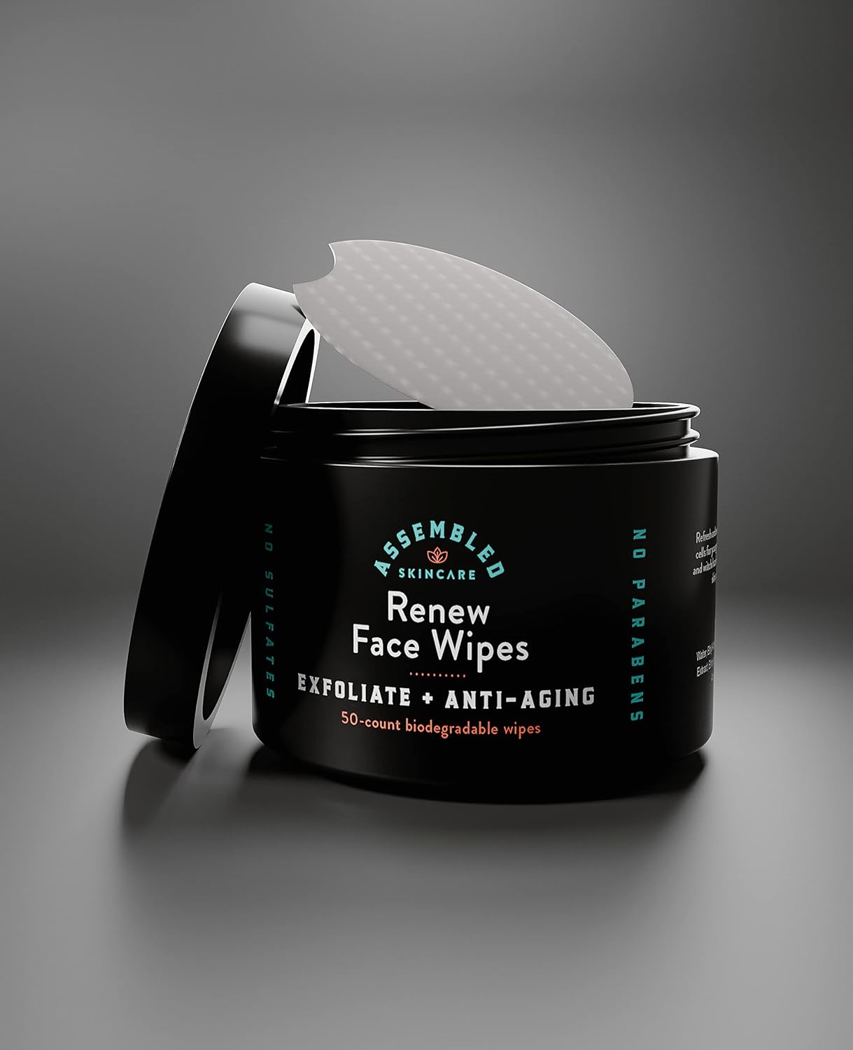 Renew Face Wipes, 50-Count (Pack of 1). Exfoliating, anti-aging, and pre-shave face wipes.