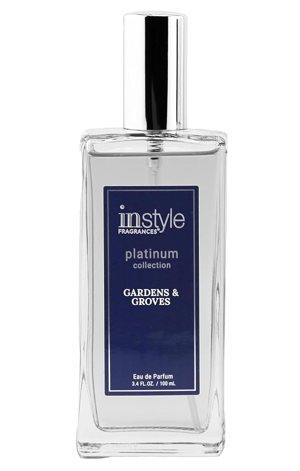 Instyle Fragrances Platinum Collection Gardens & Groves, Premium Women’s Eau de Parfum, CLEAN, Vegan, Paraben-Free, Never Tested on Animals, 3.4 Fluid Ounces