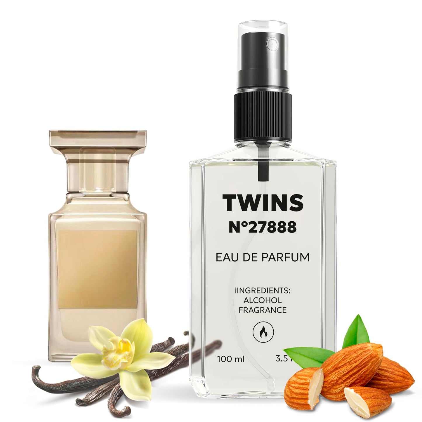 TWINS Impression of Vanilla Sex | Unisex Perfume for Women and Men Eau de Parfum | No.27888 | 3.4 Fl Oz / 100 ml