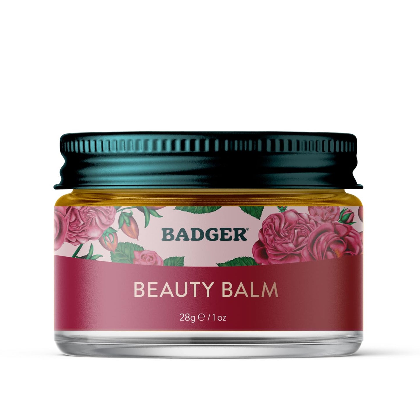 Badger Rose Beauty Balm, Intensive Moisturizer, 28 g/1oz
