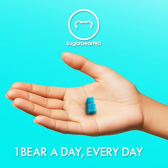 Sugarbear Glass Nail File & Buffer + Vegan Hair & Nail Vitamin Gummies – 6 Month Supply, Extra Strength Biotin 6000mcg for Smooth, Stronger, Longer Nails