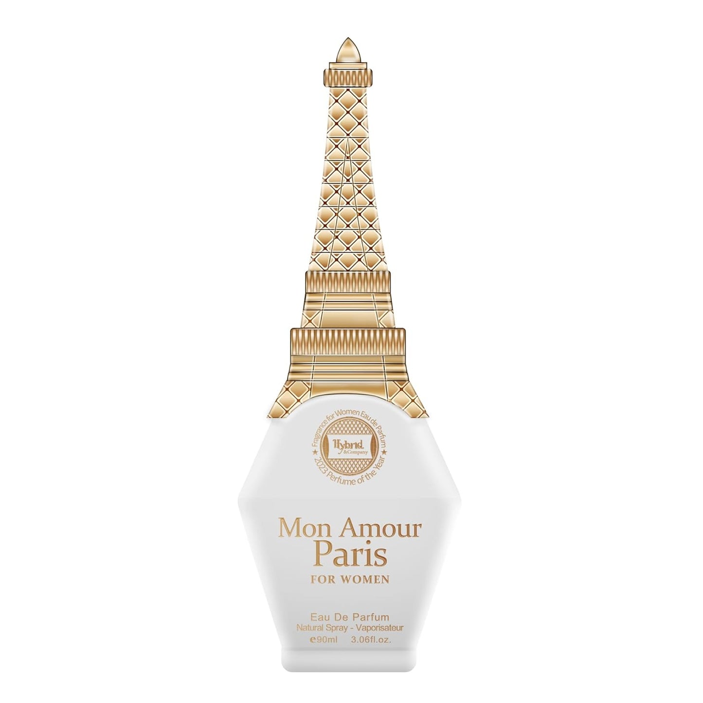 Hybrid & Company Mon Amour Paris Fascinating Fragrance for Women Eau De Parfum Natural Spray Elegant Scent, 3.04 Fl Oz