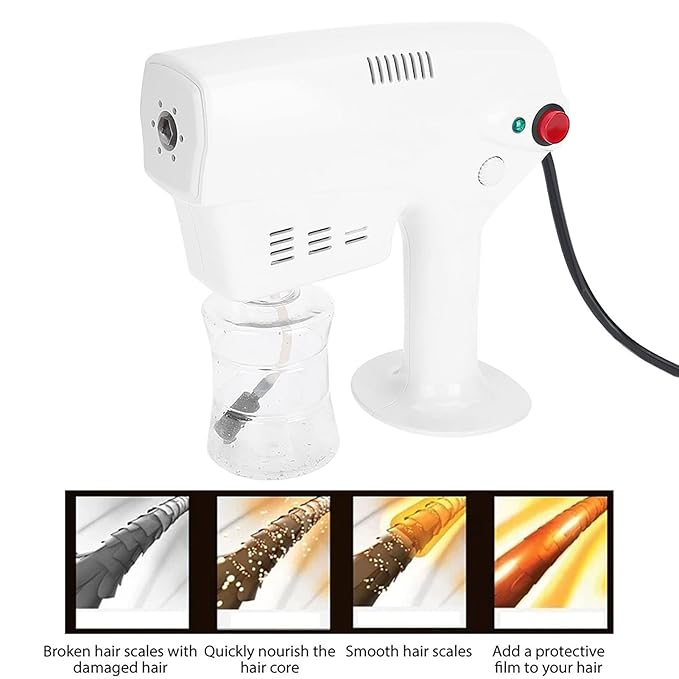 Nano Sprayer, Multifunctional Nano Steam Gun, Steamer Gun for Hair, Hair Coloring Dyeing Steamer Humidifer Hair Care Tool Us Plug