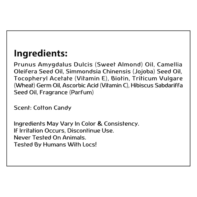 Made For Locs Kids Vegan Locs Oil Spray | Easily Seal Moisture In Your Locs| Lightweight | Cotton Candy Scent | 4 oz