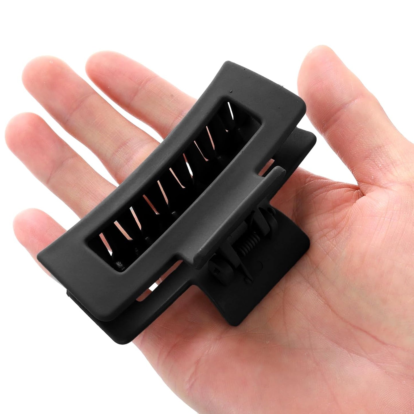 2 Pieces Square Claw Clips 3.5 Inch Matte Non-slip Hair Clamps Medium Hair Claw Clips Fashion Strong Hold Banana Clip Thick Thin Hair Styling Accessories for Women Girls