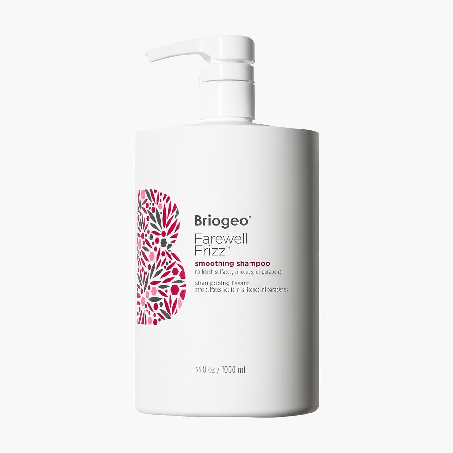 Briogeo Farewell Frizz Smoothing Shampoo, Tame Frizz and Restore Shine to Dull, Dry Hair, Nourishes and Smooths, Argan Oil for Shine, Vegan, Cruelty-Free, 33.8 fl oz