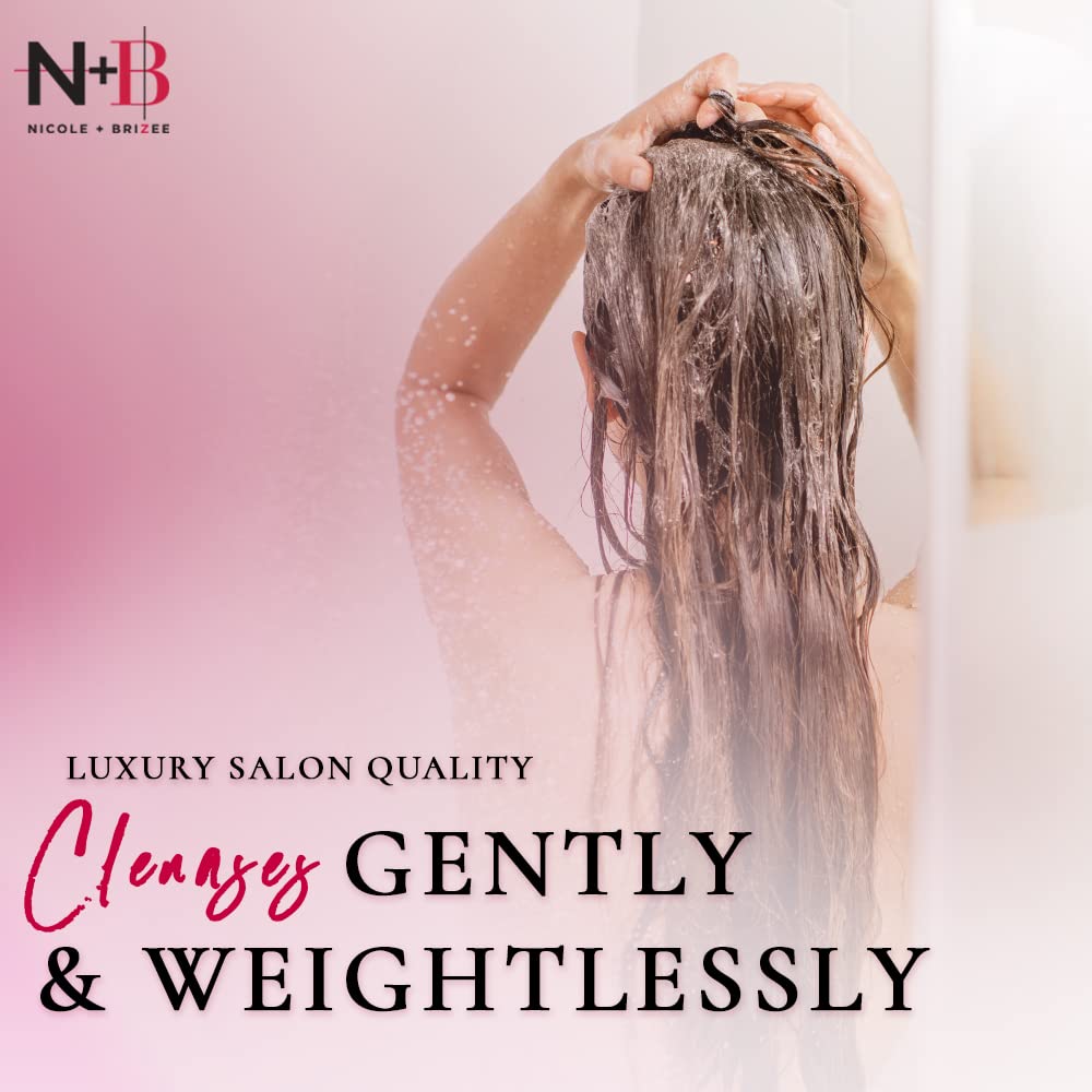 N+B Bundle - Shampoo, Conditioner, and Leave-In Treatment | Sulfate-Free | Paraben-Free | Strengthens and Hydrates | For All Hair Types | USA Made