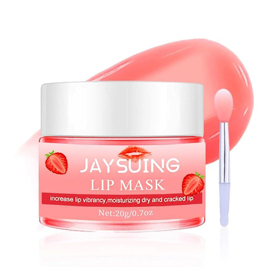 Lip Sleeping Mask,Lip Mask Overnight,Hydrate Lip Balm, Moisturizing Lip Balms for Very Dry Lips Cracked Lips Vitamin E Lip Collagen Butter Scrubs Lip Care (Berrry)