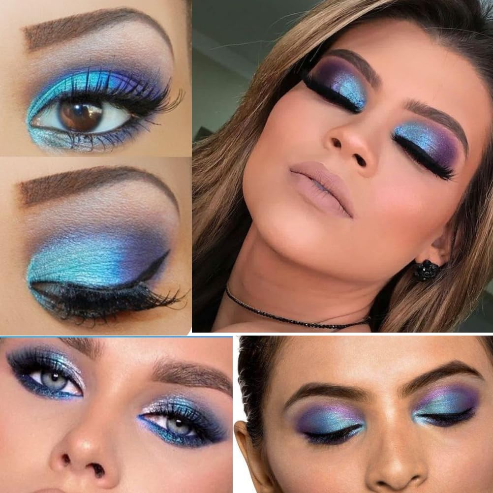 Eyeshadow Palette Blue Purple Matte eye shadow makeup for woman,9 colors Blue Purple Matte Eyeshadow Long Lasting Colorful Eye Shadow Plattet