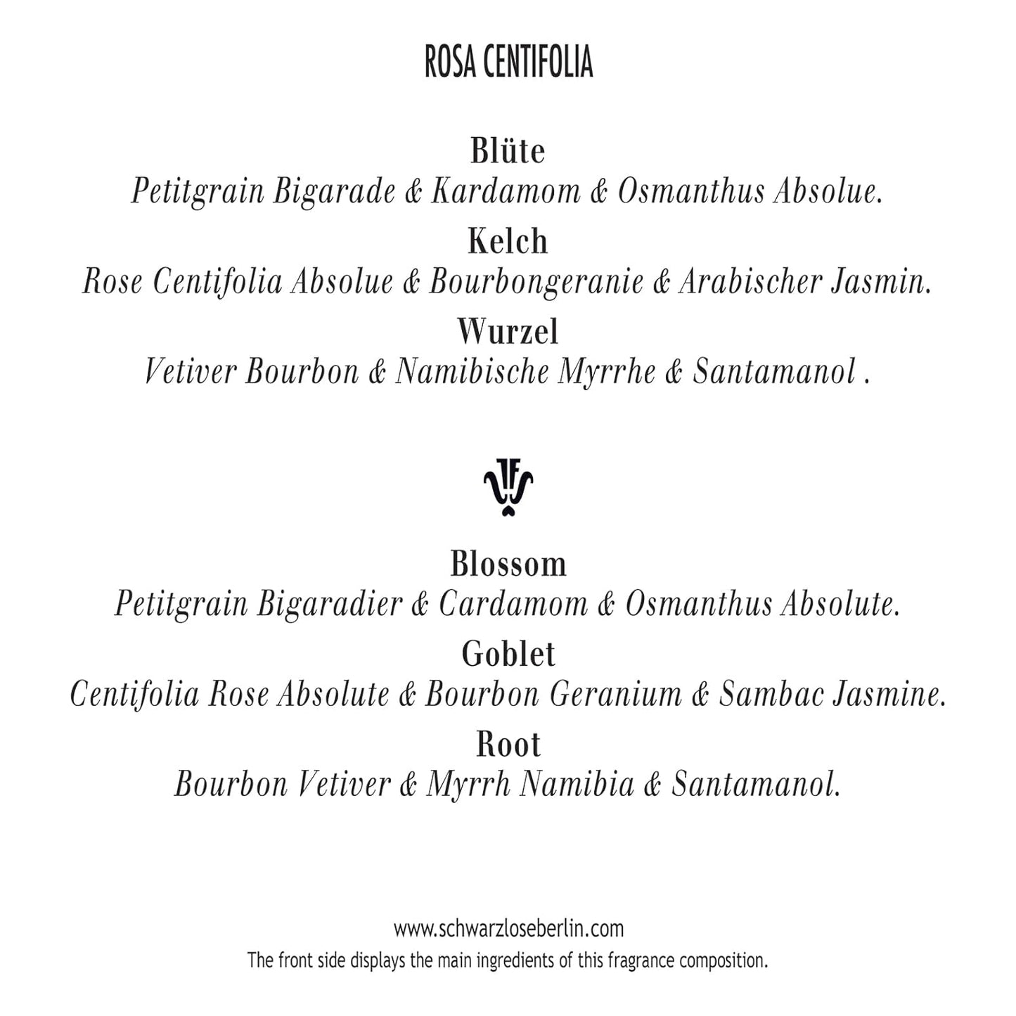 Schwarzlose Rosa Centifolia - Unisex EDP Spray Fragrance - Long Lasting and Captivating Perfume with Geranium, Jasmine, and Vetiver - Body Spray with Floral and Woody Scent - 1.7 oz