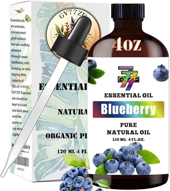 Blueberry Essential Oil (4 oz/120 ml) - Blueberry Oils Used in diffusers, humidifiers, Home Baths, Cleaning Products, Yoga, DIY Soaps and DIY Scented Candles