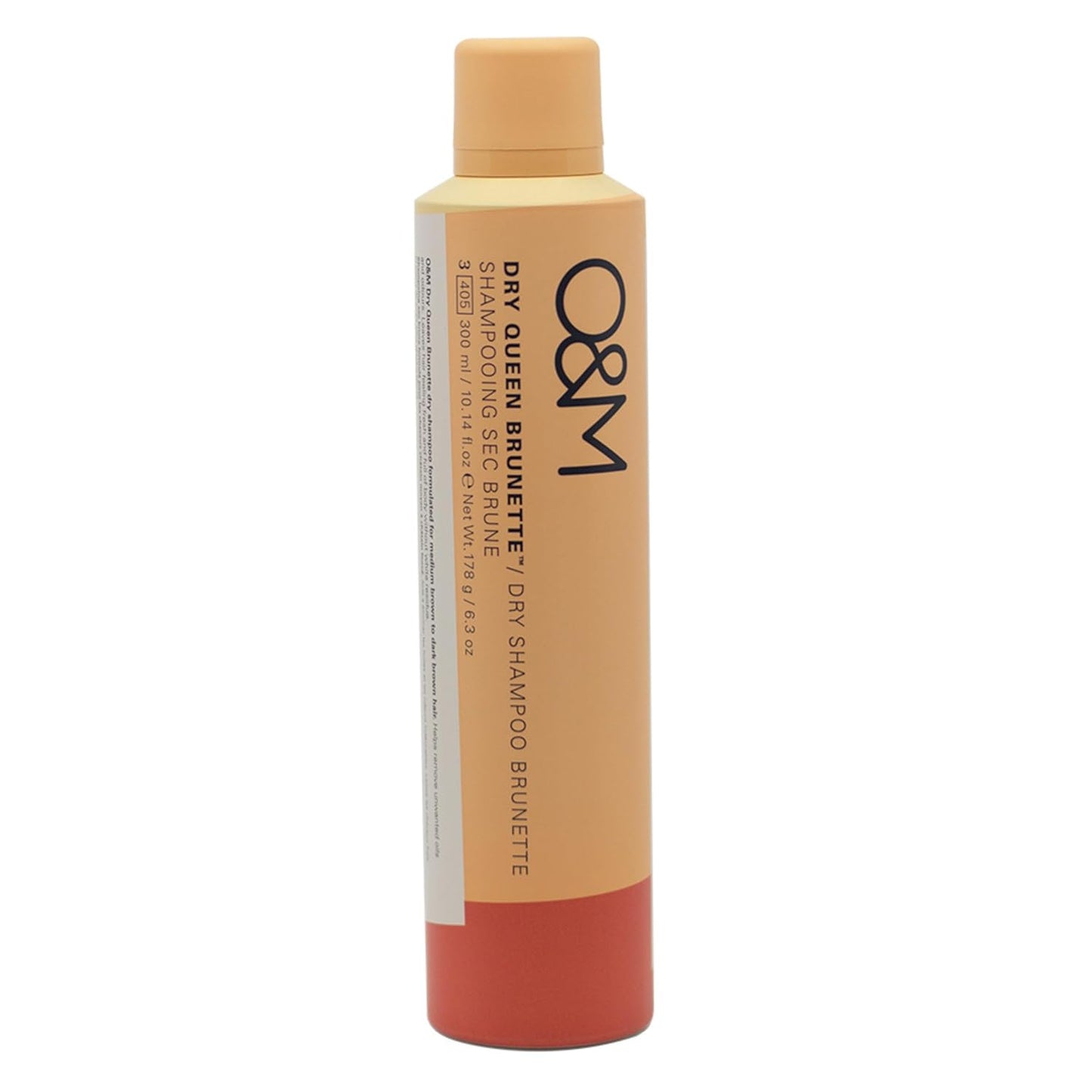 O&M Dry Queen Brunette Dry Shampoo, Vitamin C, Sulfate/Paraben Free, Vegan, Cruelty-Free Beauty & Hair Care, Safe Dry Shampoo for Women, Boost Volume & Waves, No Water, Medium/Dark Brown Hair, 300ml