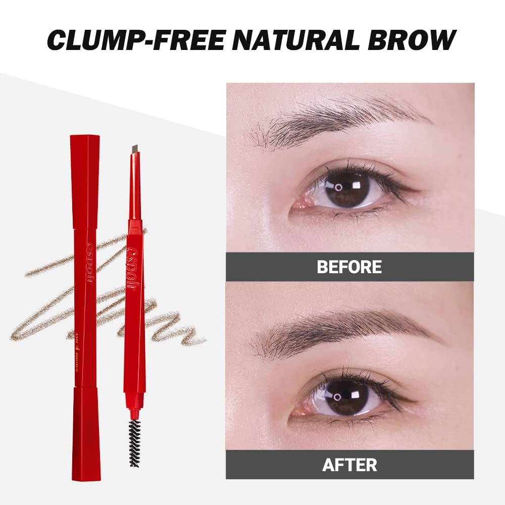 Espoir The Brow Balance Pencil #1 Classic Brown | Eye Brow Pencil that's Natural and Easy to Draw without Clumping | A Detailed and Rich Eyebrow Texture | Korean Makeup