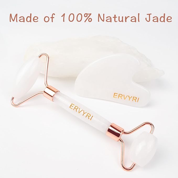 Gua Sha Facial Tool -Designed to Reduce Puffiness and Improve Wrinkles,for Eye, Neck - Natural Beauty Skin Care Tools-Green