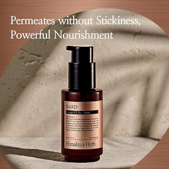 NARD RX Hair Serum 2.36 oz - Silky, and Smoothness (Containing Amino Acids, Protein, Keratin, Silk, 11 Peptides, Vitamin E, and 6 Oils) Leave in Conditioner - for Damaged Hair