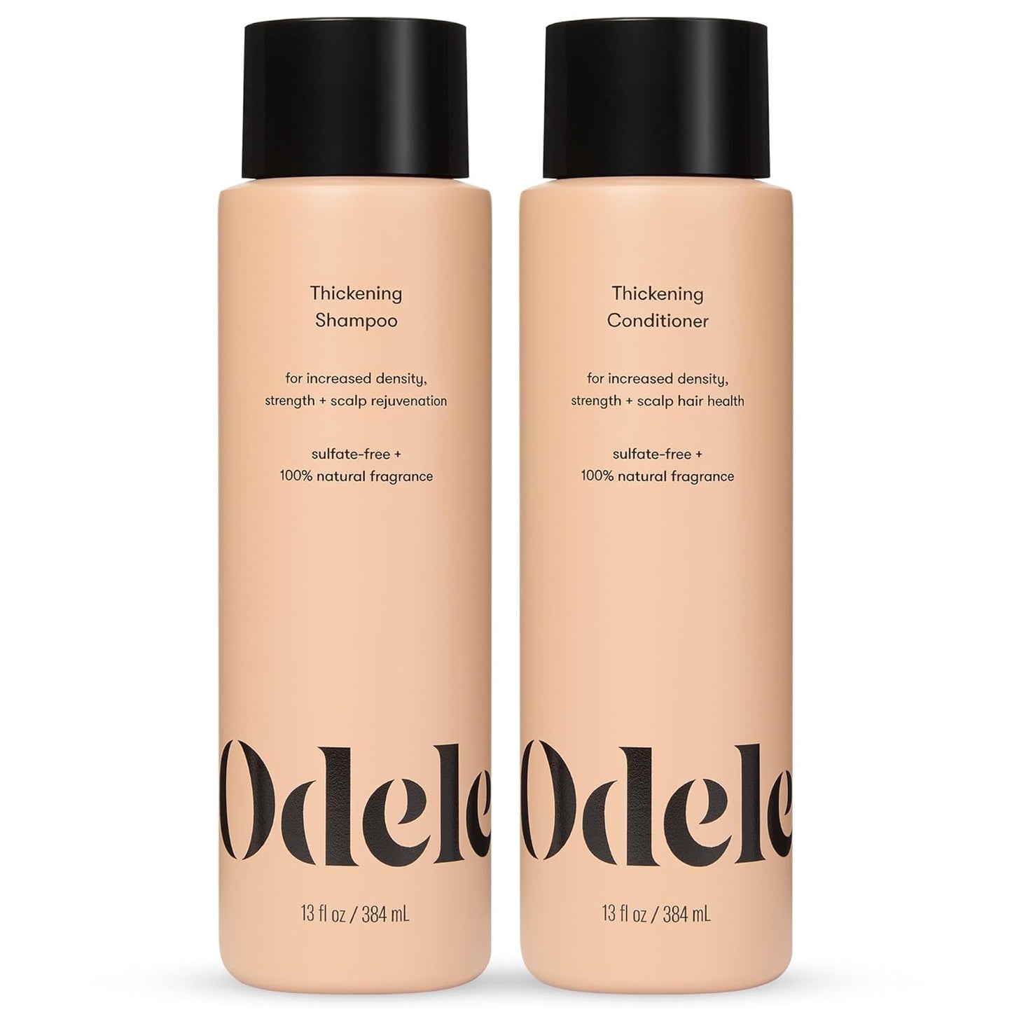 Odele Hair Thickening Shampoo and Conditioner Gift Set, Increases Density & Strength, for Straight or Wavy Hair Types, 13 Fl Oz Each (Pack of 2)