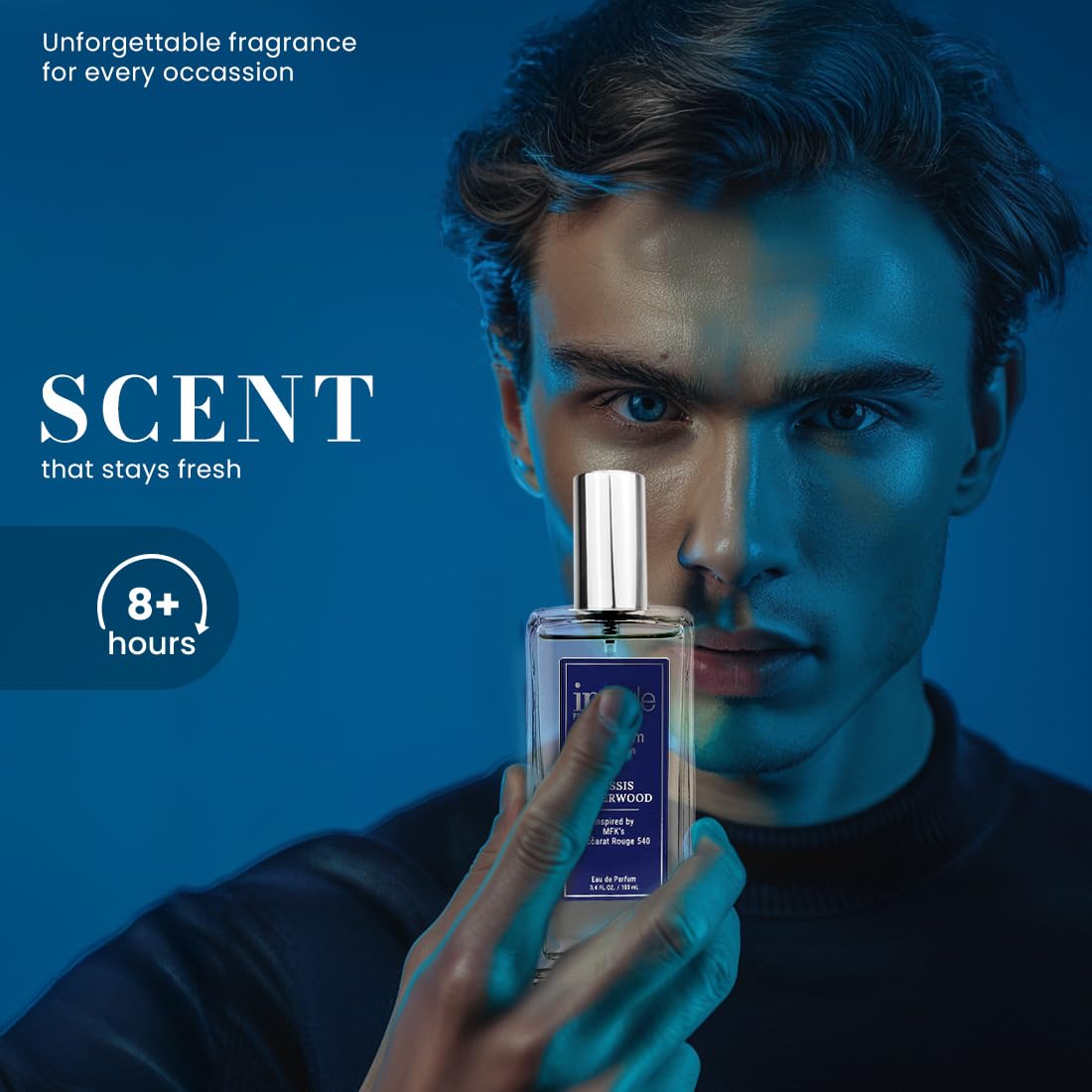 Instyle Fragrances, Platinum Collection, Patchouli Musk, Inspired by Creed's Aventus, Men’s Eau de Parfum, CLEAN, Vegan, Paraben-Free, Phthalate-Free, Never Tested on Animals, 3.4 Fluid Ounces