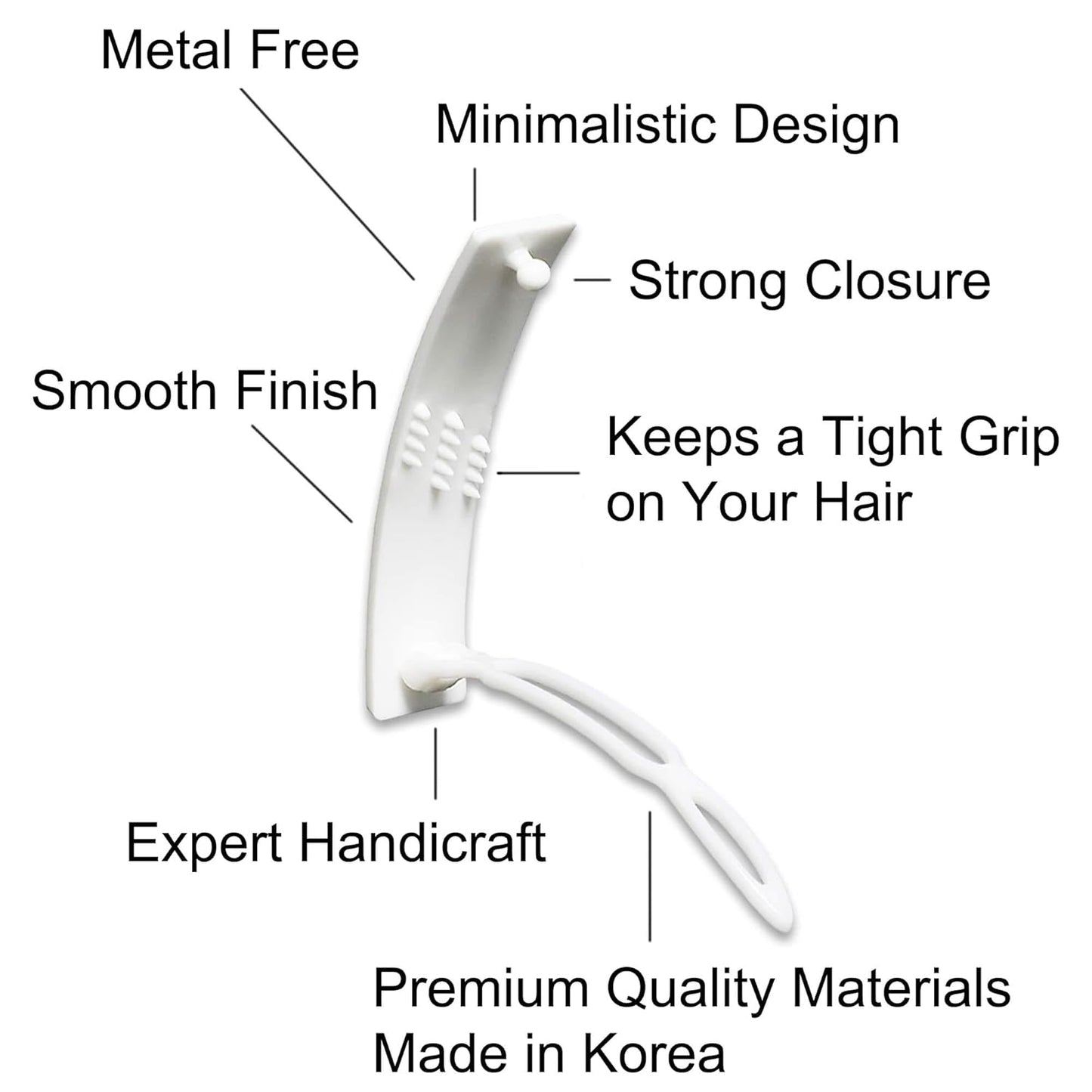 12pcs Hair Barrettes Set for Women and Girls, Hair Clips for Thick Thin Fine Hair, Non-metal Hair Accessories, Non-Slip Grip Handmade Snap Hairpin, BPA Free, Made in KOREA