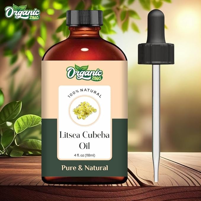 Litsea Cubeba Oil | Pure & Natural Essential Oil for Aroma & Diffusers - 118ml/3.99fl oz