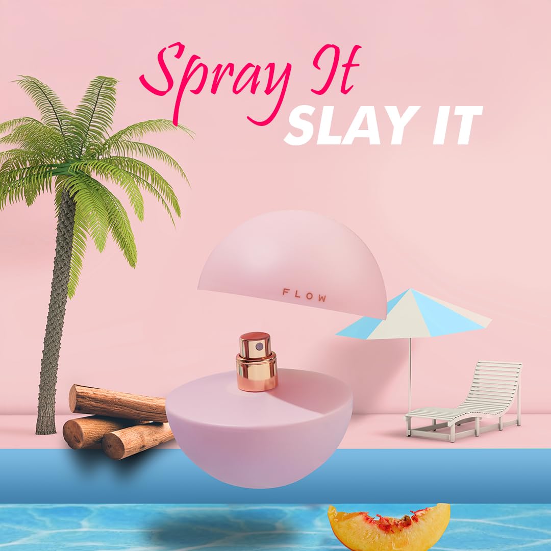 Eze FLOW Eau de Parfum for Women 75ML | Long-Lasting Luxury Perfume | Elegant Peach, Freesia & Rose | Warm Sandalwood, Musk & Vanilla Base | Premium Floral & Woody Fragrance | Captivating Scent | EDP