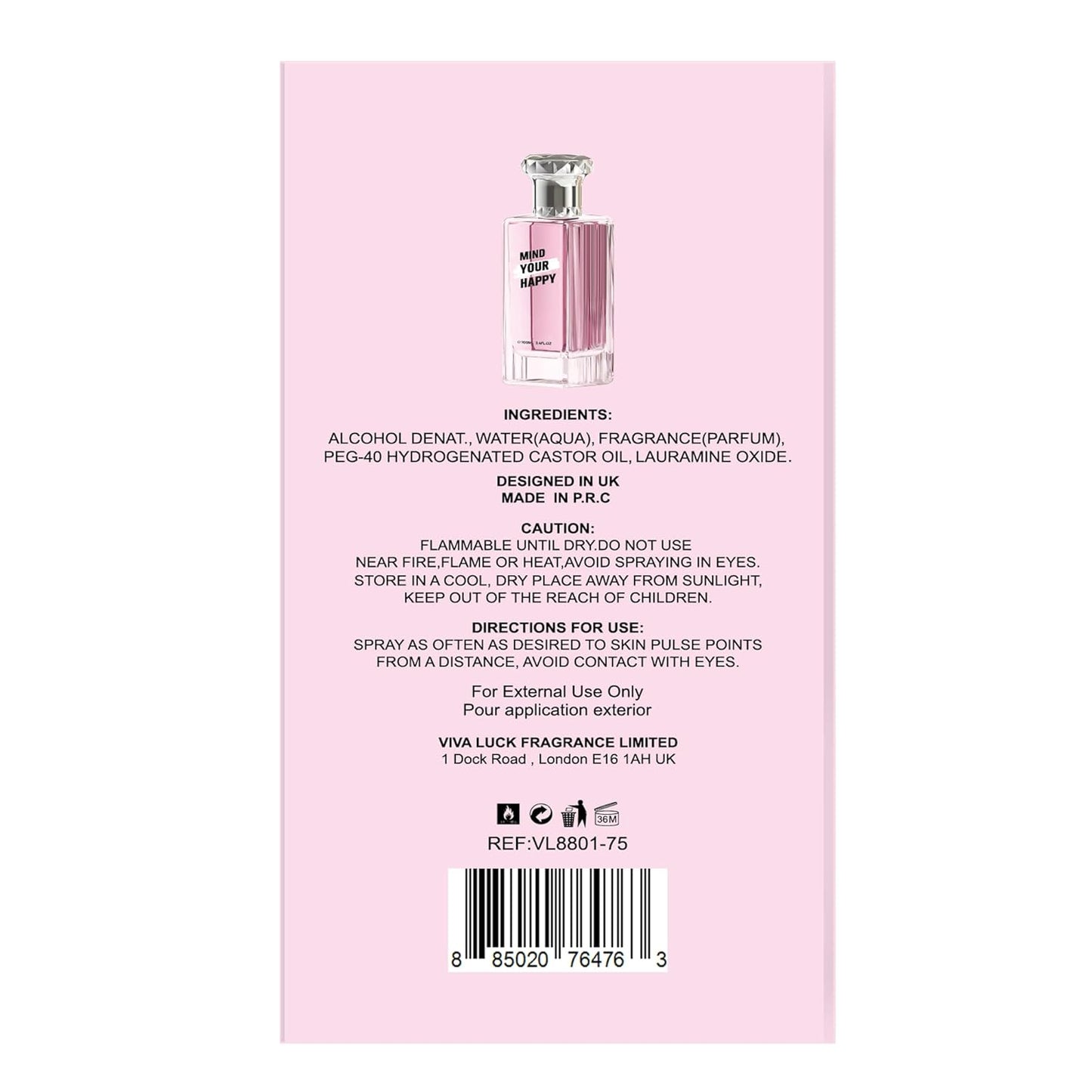 Hybrid & Company Women Mind Your Happy Forever Pour Femme Eau De Toilette Vaporisateur Natural Spray 3.4 Fl Oz