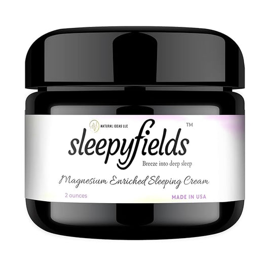 Unscented Magnesium-Enhanced Sleep Cream - Nighttime Moisturizing Cream for Pain Calm, Leg Cramps, Sleep & Muscle Soreness - Fast Absorbing, Non-Greasy, Made in USA - 2 oz