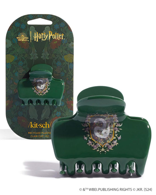 Harry Potter x Kitsch Jumbo Hair Claw - 2.3 Inches Big Hair Clips for Girls and Women | Stylish Accessories for Full Updo and Half Ponytail | Ideal Gifts for Women - Slytherin - 1pc