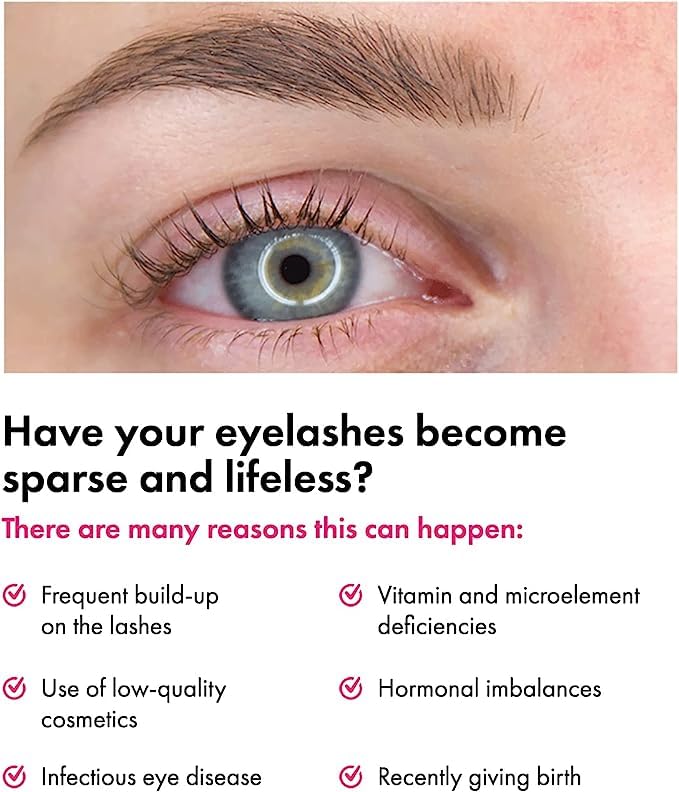 Eyelash Growth Serum - Innovative Formula for Longer, Thicker, Fuller Brows & Lashes - Natural, Cruelty-Free & Hypoallergenic - 0.10 fl.oz.