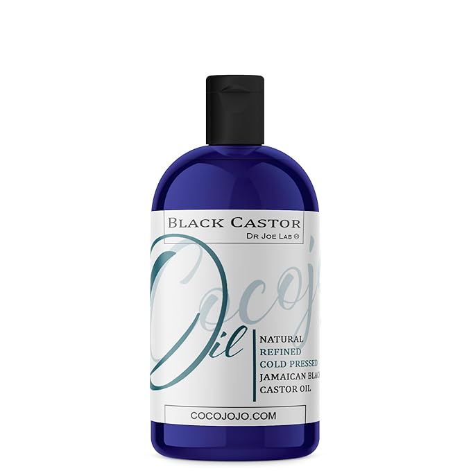 Dr Joe Lab Jamaican Black Castor Seed Oil 16 oz Pure Natural Black Castor Oil Partially Refined Cold Pressed JBCO - for Hair Skin Body Eyebrow Eyelash - Moisturizing & Nourishing